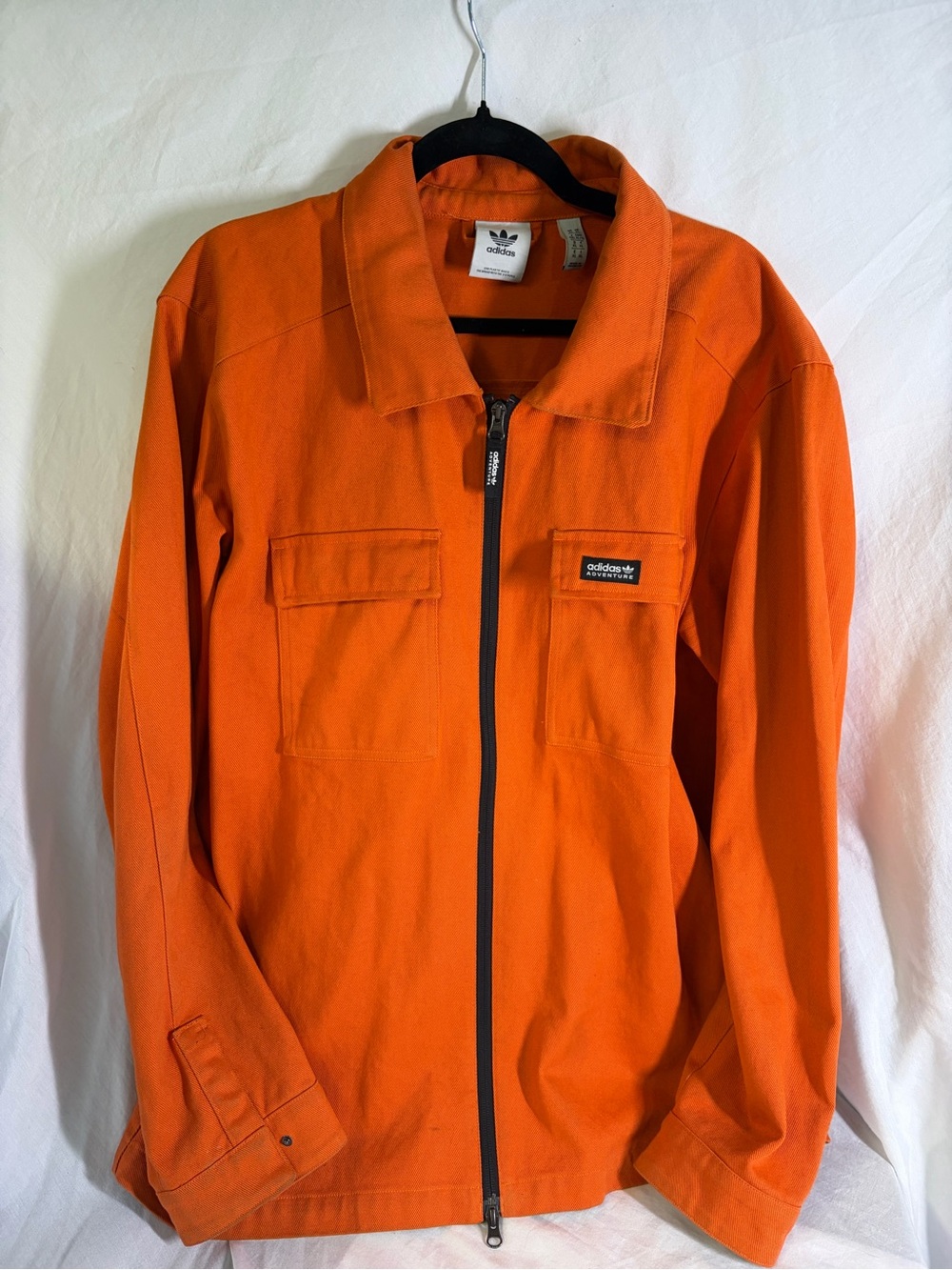 adidas Men's Orange Lightweight Zip Jacket